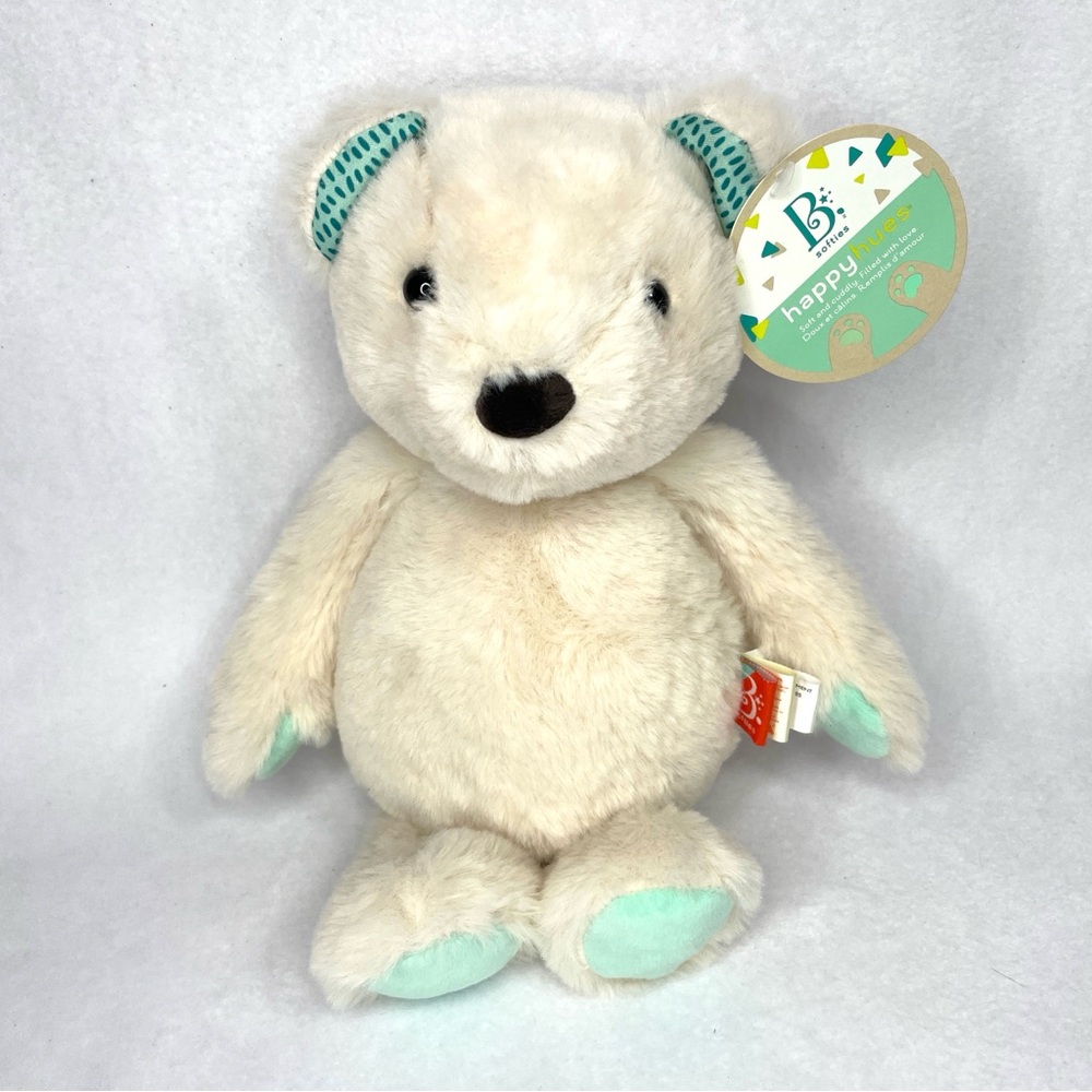 B Softies Battat Happy Hues Marshmallow Cuddles Bear Plush